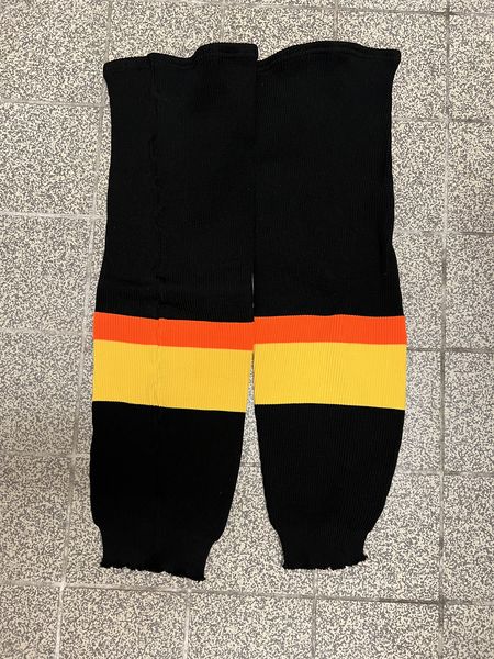 Eishockey Stutzen Senior 70cm schwarz - orange - gelb - Hockeybox Landshut